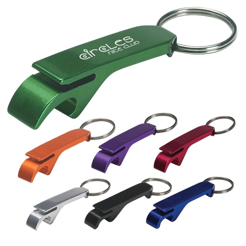 Aluminum Bottle Opener With Keyring