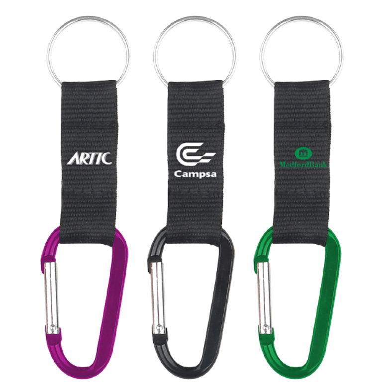 6CM Carabiner With Strap And Split Ring