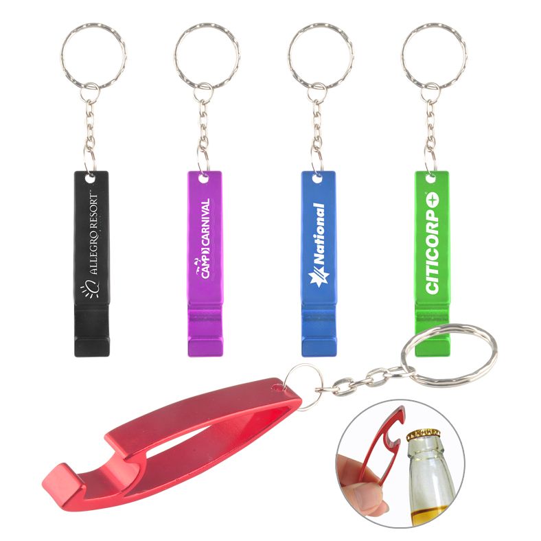 Aluminum Bottle Opener With Keyring