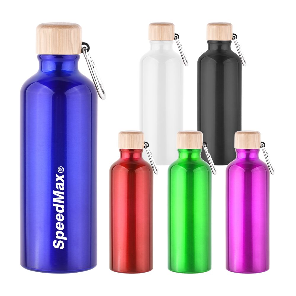 500ML Aluminum Water Bottle With Bamboo Lid