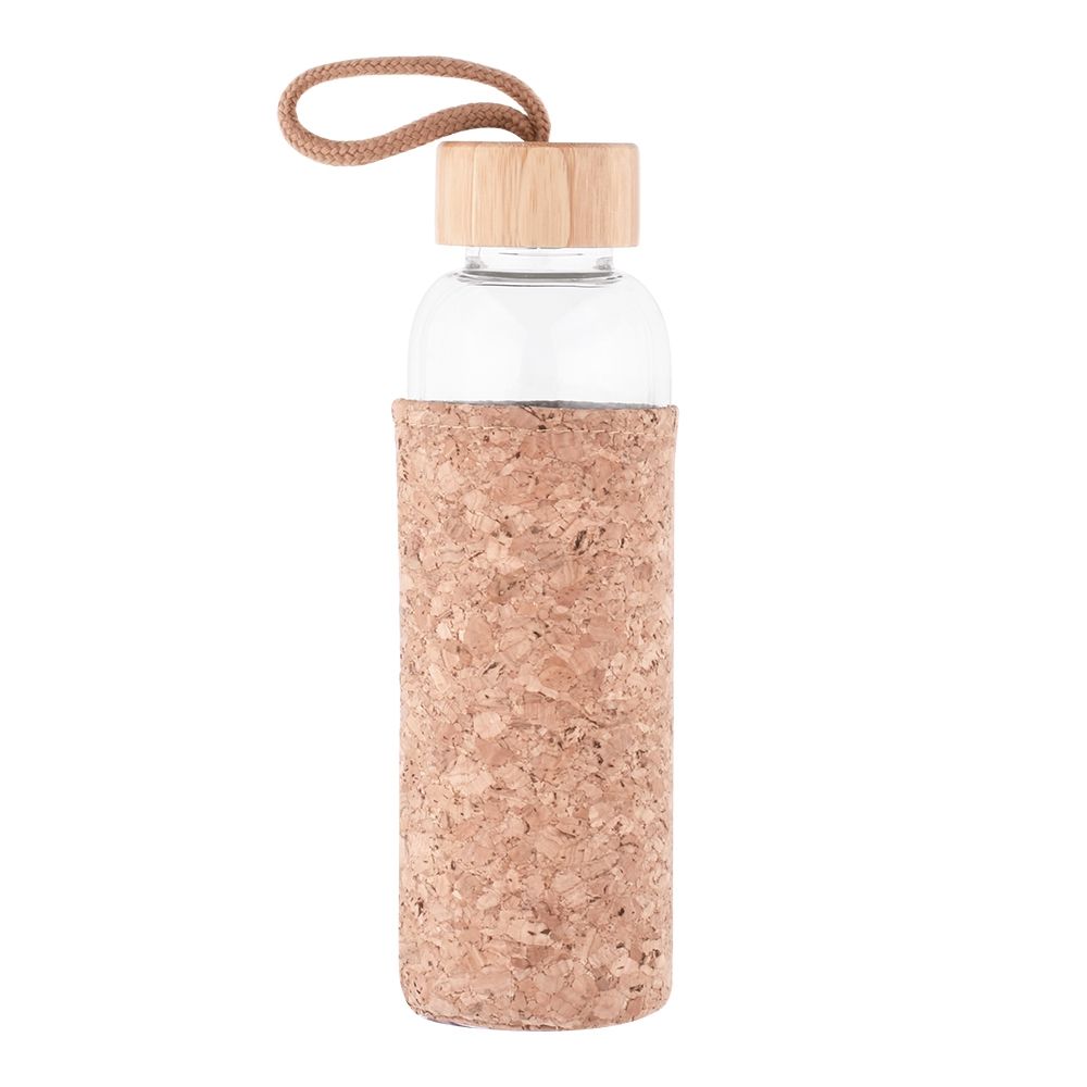 500ML Glass Water Bottle With Cork Sleeve