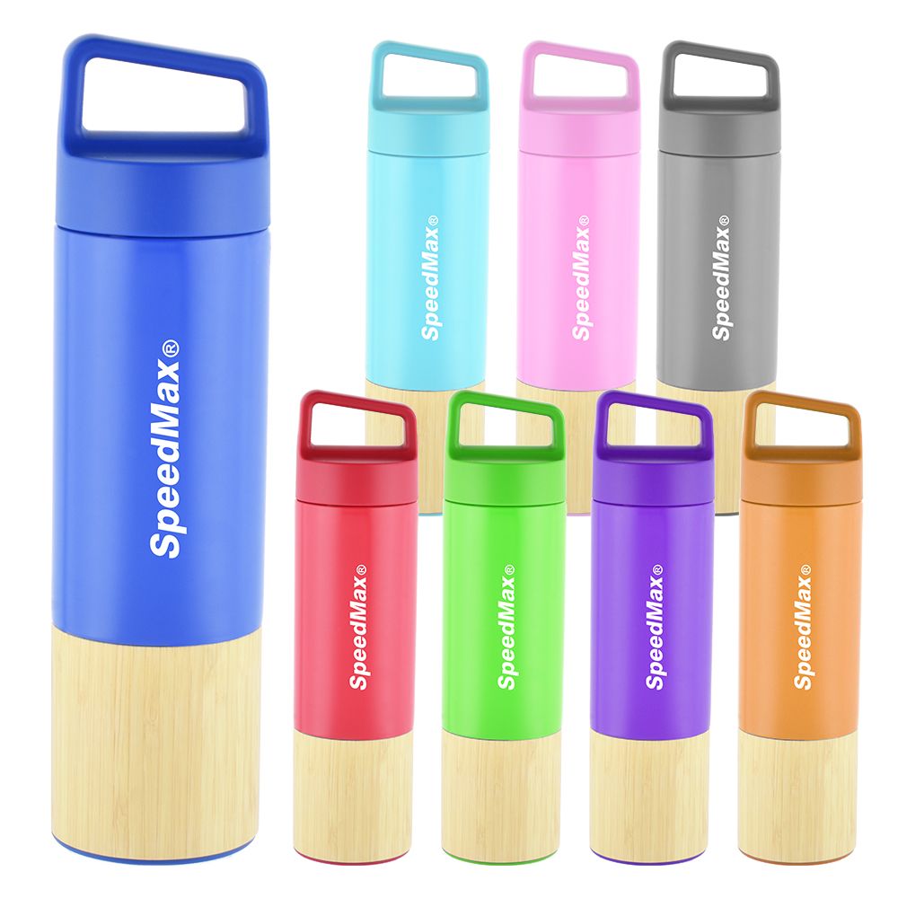 600ML Thermo Bottle With Bamboo Holder