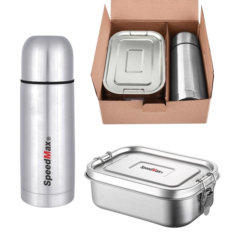 2-PC Travel Flask And Lunch Box Set