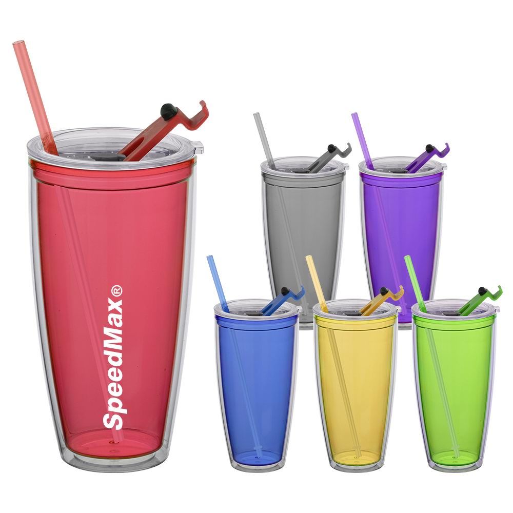 800ML Double Wall Plastic Tumbler