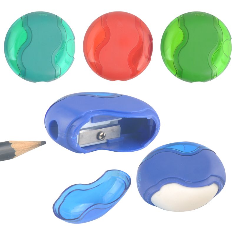 Pencil sharpner with eraser