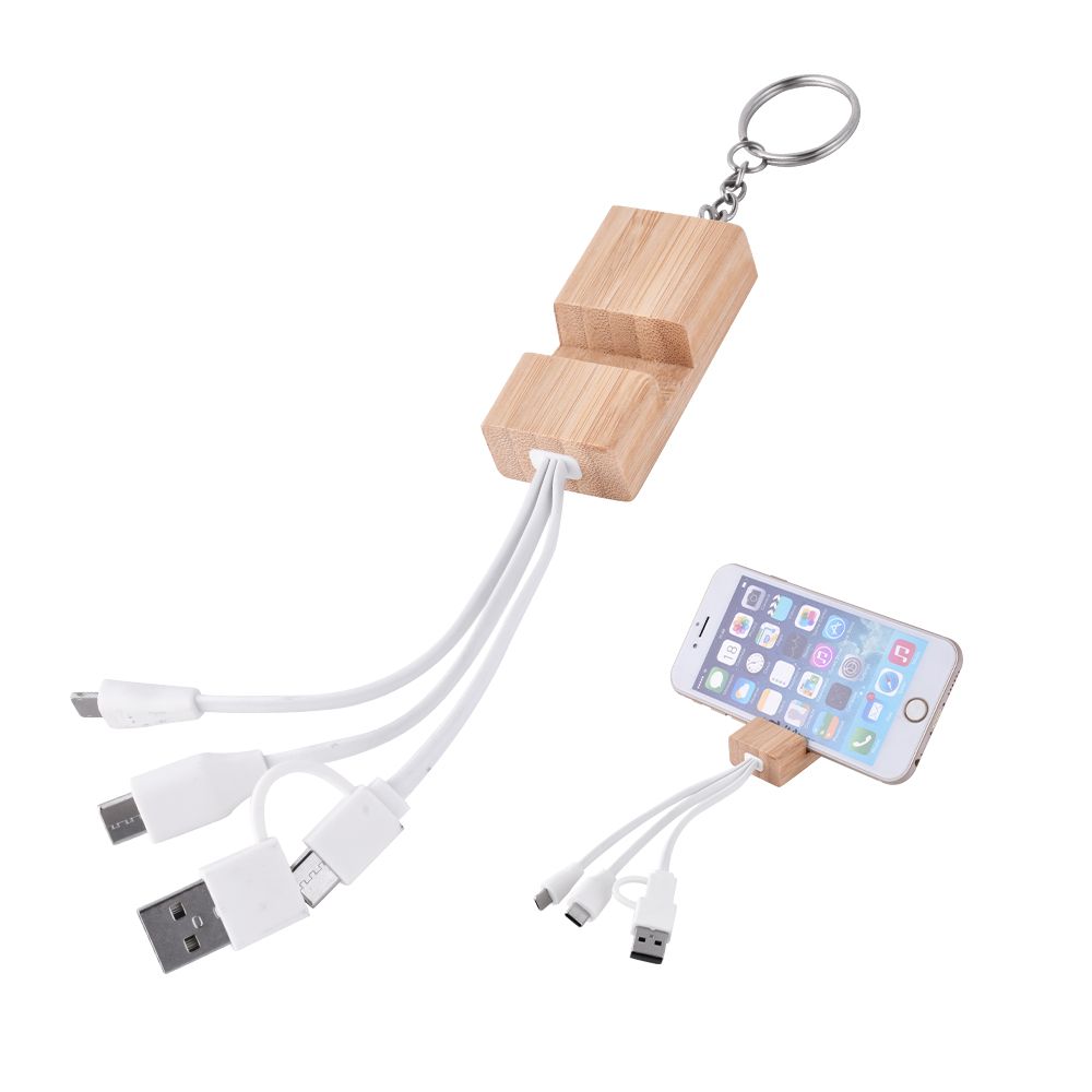 4-In-1 Charging Cable With Keychain