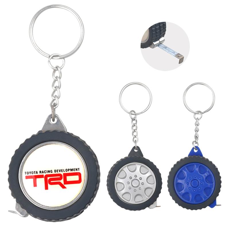 Tyre Shape 1M Tape Measure With Keychain