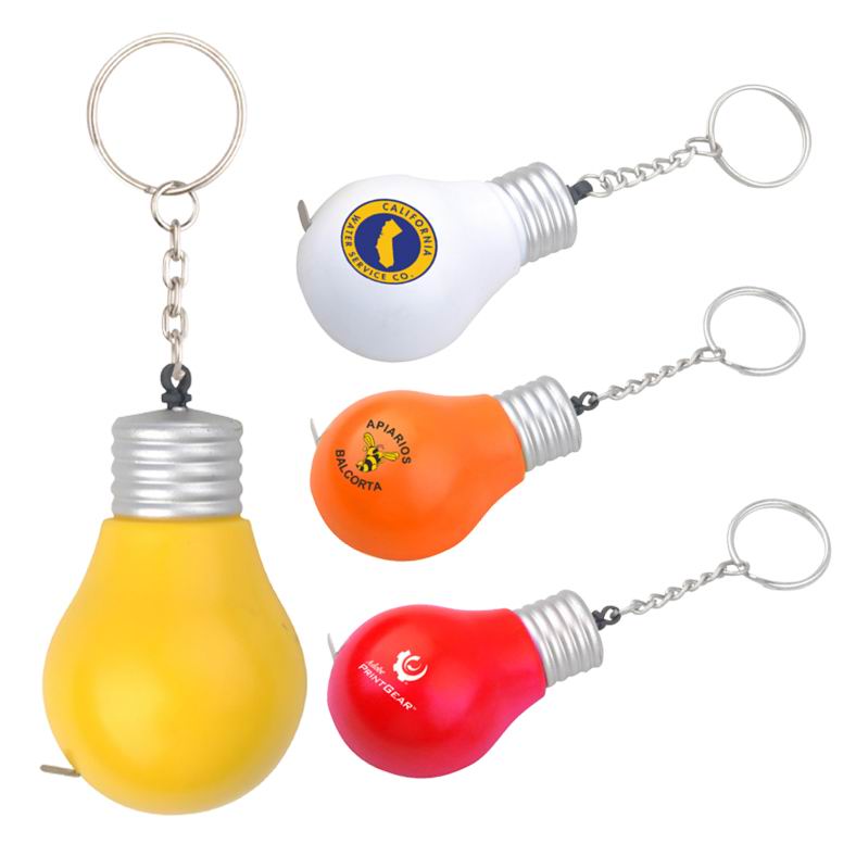 Bulb Shape 1M Tape Measure With Keychain