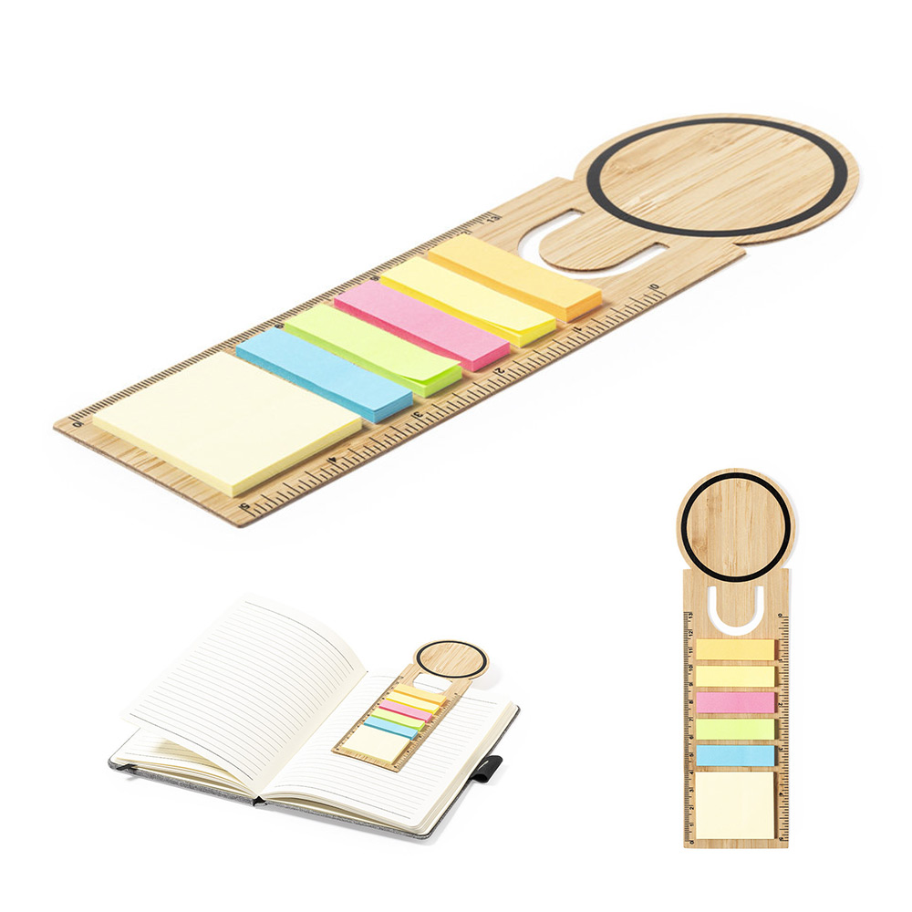 Ruler Bookmark With Sticky Notes