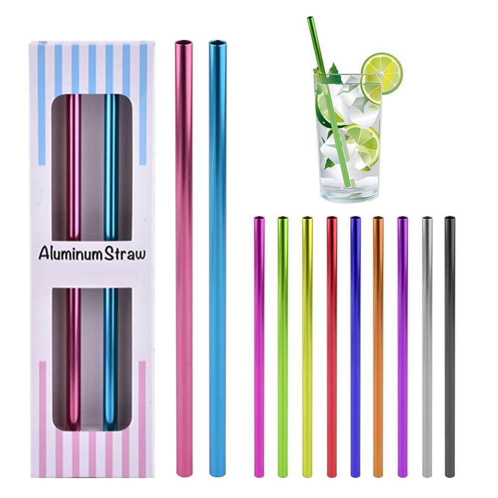 2-PC Aluminum Straw Set