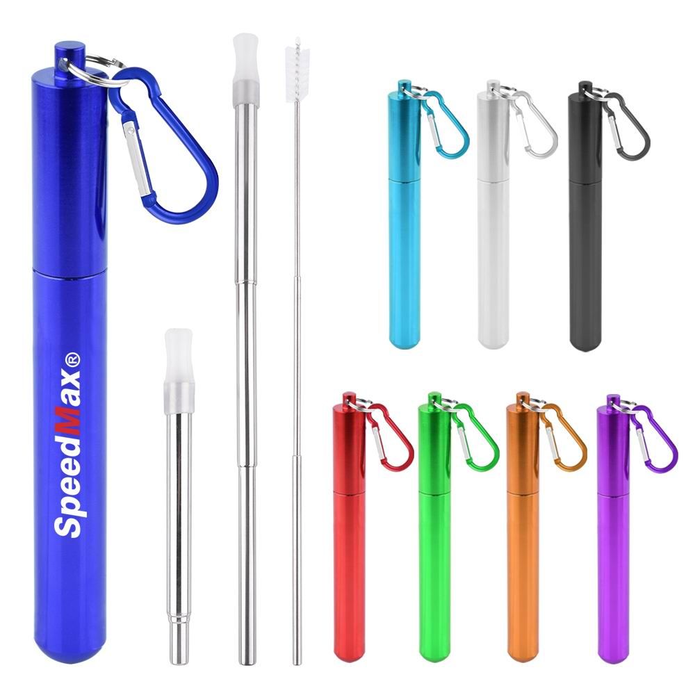 Collapsible Stainless Steel Straw Kit