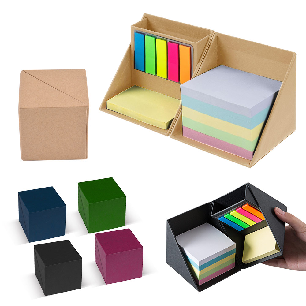 Eco-friendly Sticky Notes Set With Pen Holder