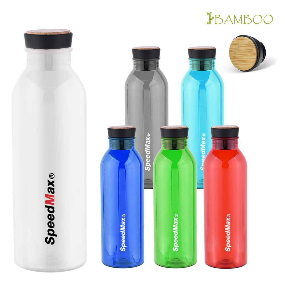 500ML Plastic Water Bottle With Bamboo Lid