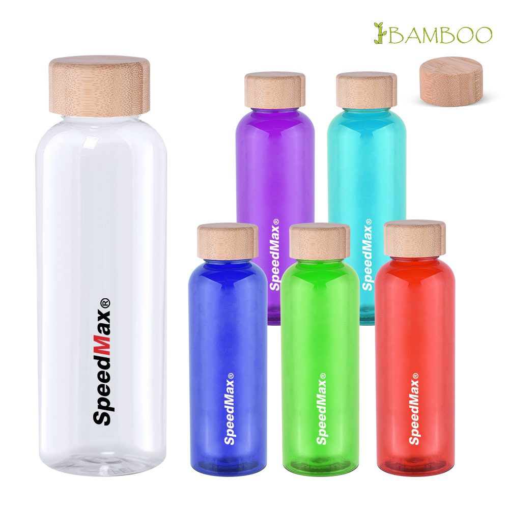 500ML Plastic Water Bottle With Bamboo Lid