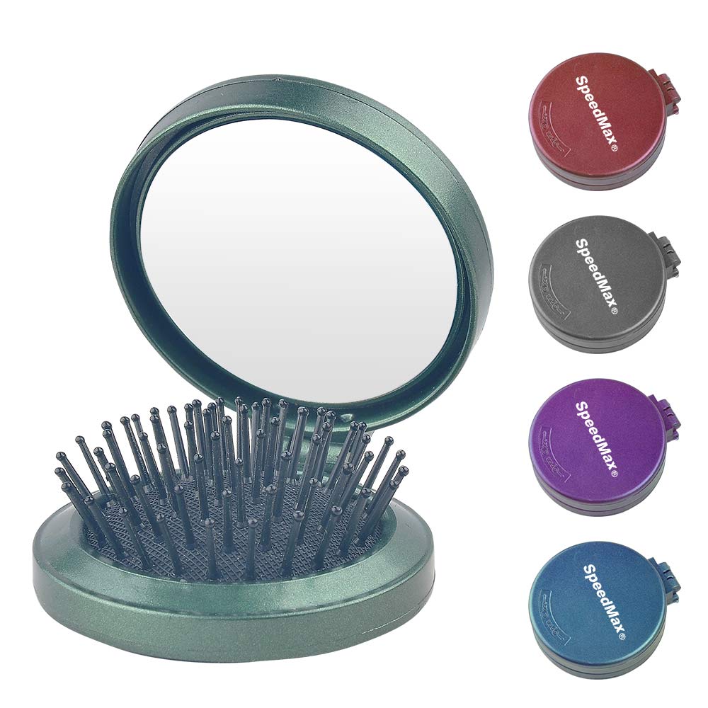 Hair Brush & Mirror With Sewing Kit