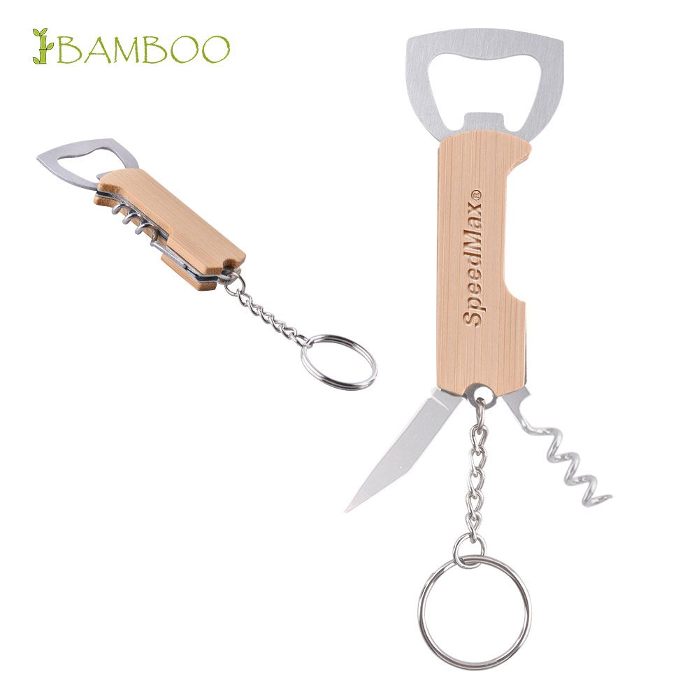 3 in 1 Bamboo Bottle Opener