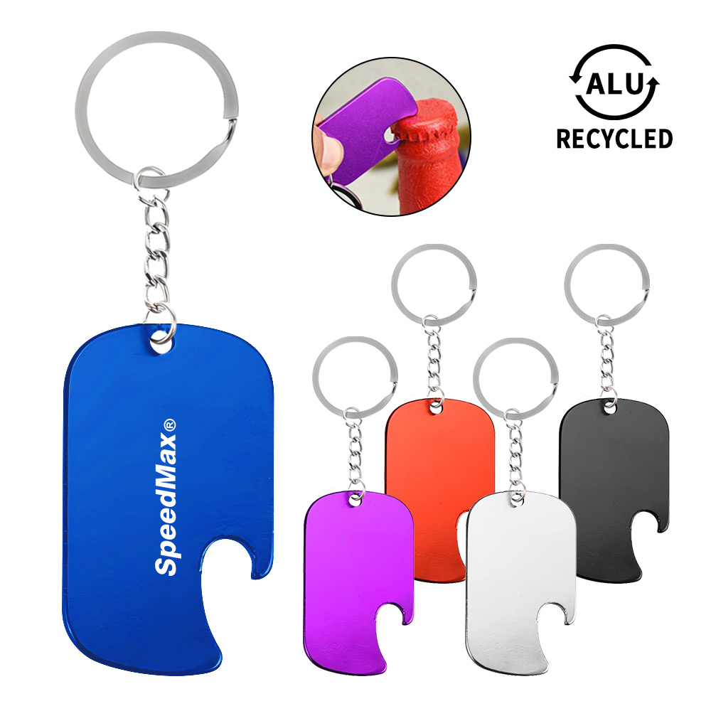 Aluminum Bottle Opener With Keychain