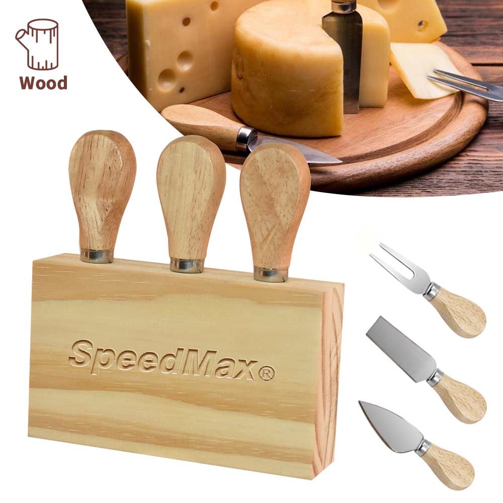 Wood Pizza Cutter Set