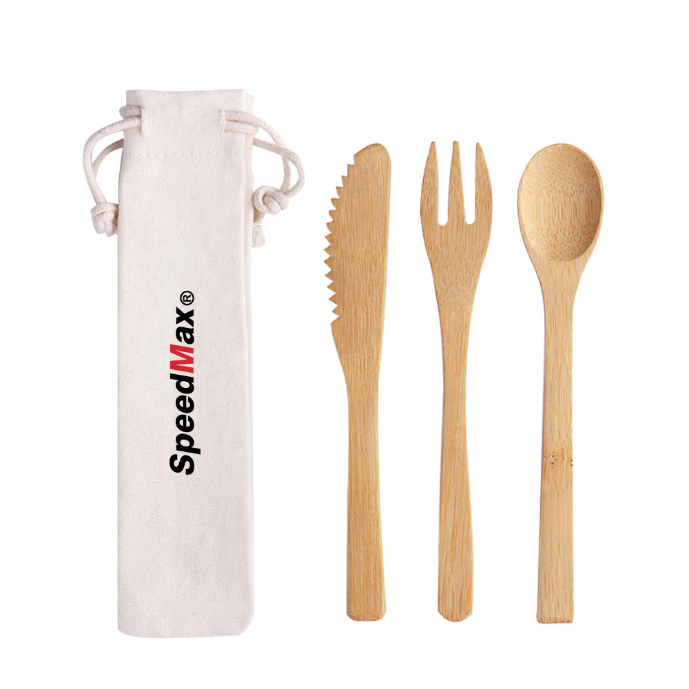 3-PC Bamboo Cutlery Set