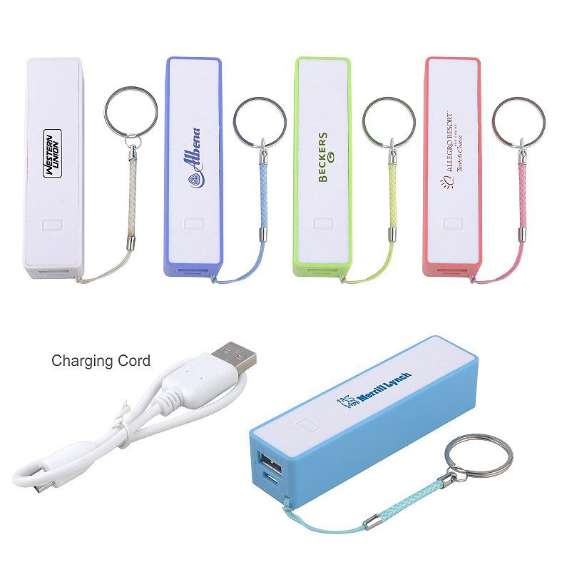 2000 mAh Portable Power Bank With Key Ring