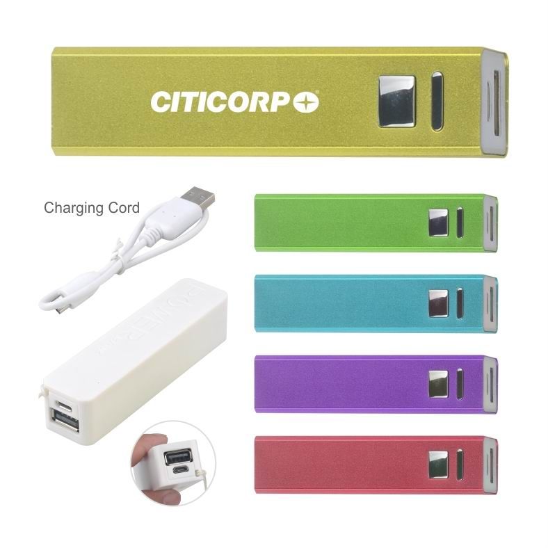 2000 mAh Aluminum Portable Power Bank