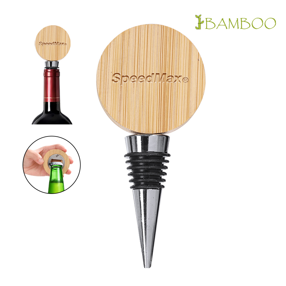 Wine Stopper With Bamboo Opener