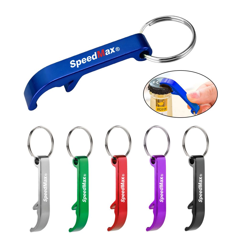 Aluminum Bottle Opener With Keyring