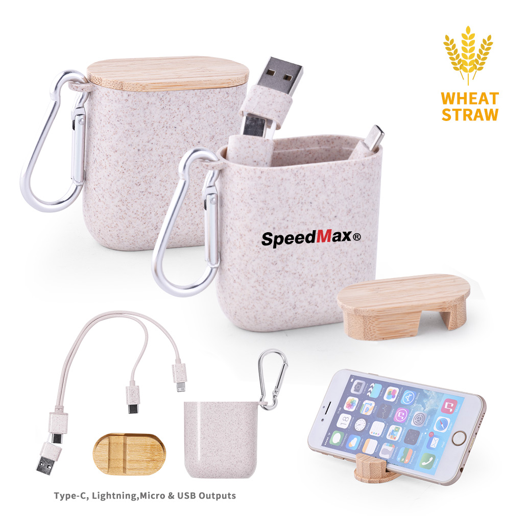 Wheatstraw Charging Cable With Phone Stand