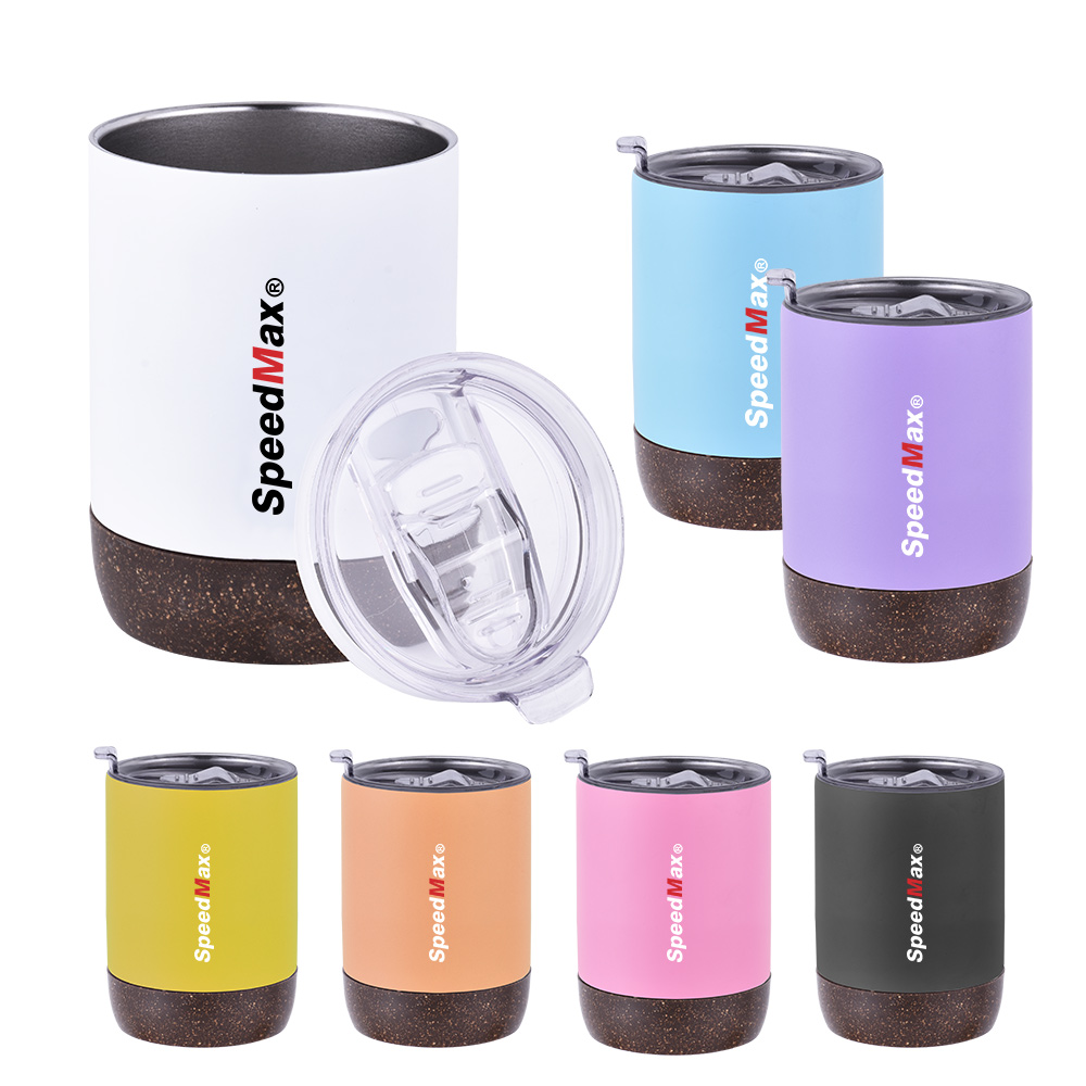 8oz. Stainless Steel Insulated Cup W/Cork Look Base