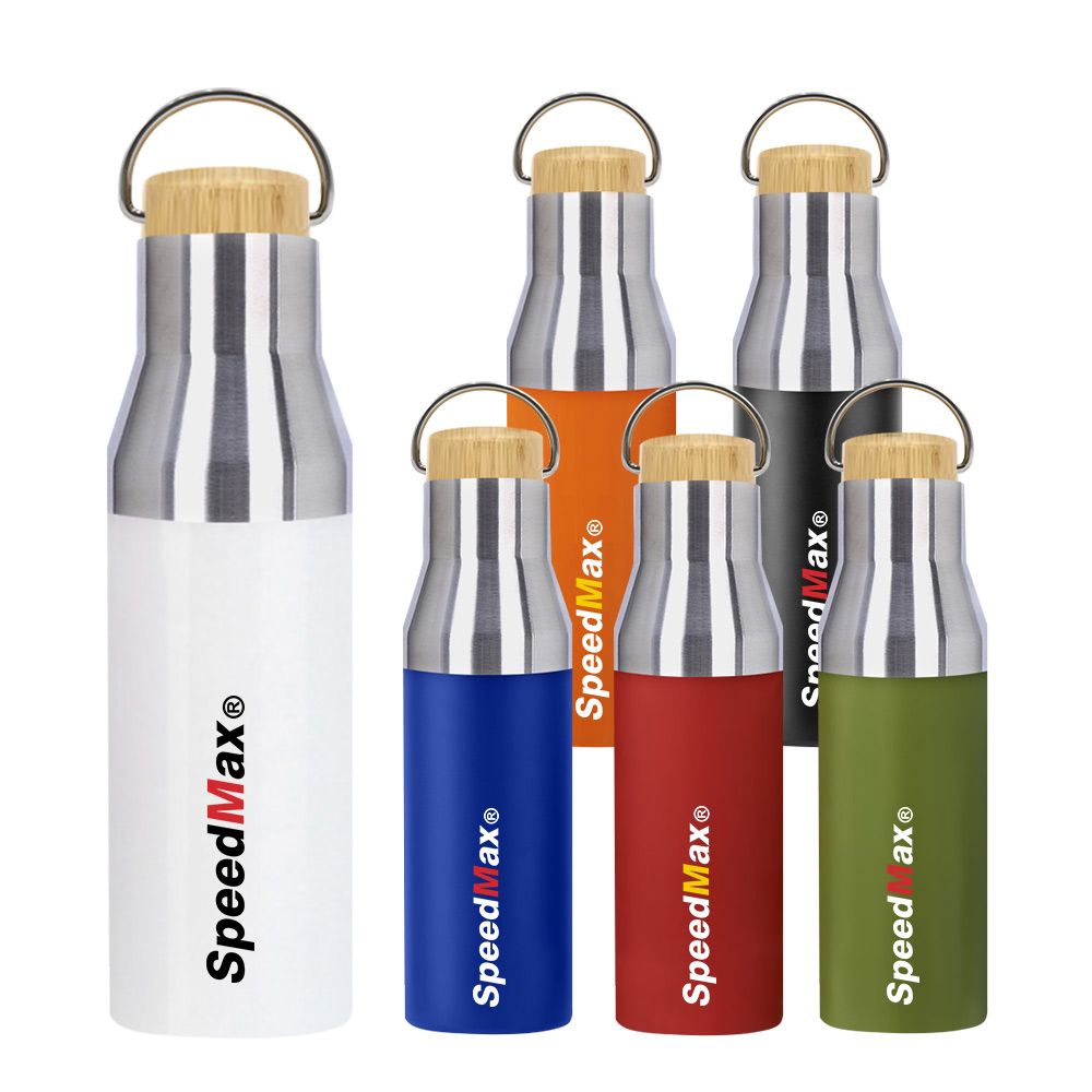 500ML Insulated Stainless Steel Water Bottle W/Bamboo Lid