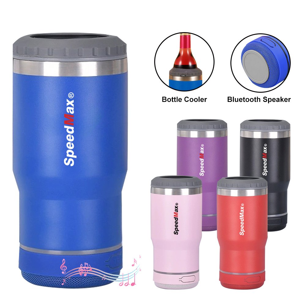 14oz.Stainles Steel Insulated Can Cooler W/Speaker