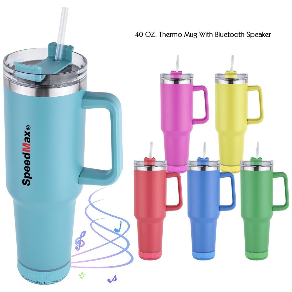 40 oz.Stainless Steel Insulated Mug With Speaker