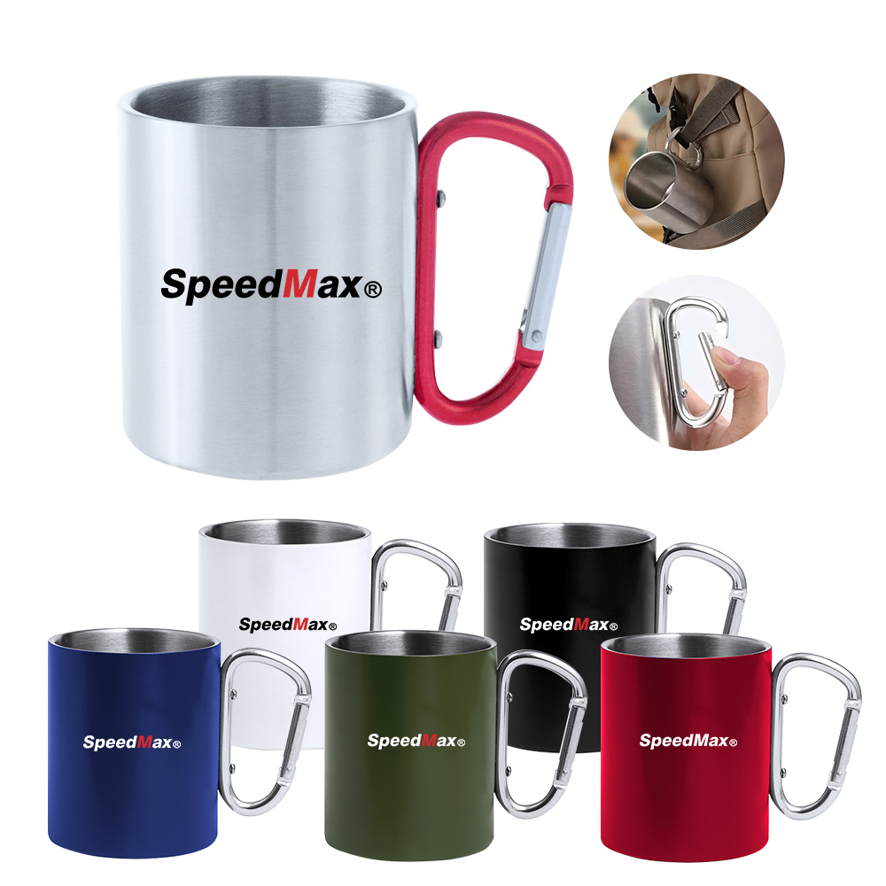 220ML Stainless Steel Cup With Carabiner Handle