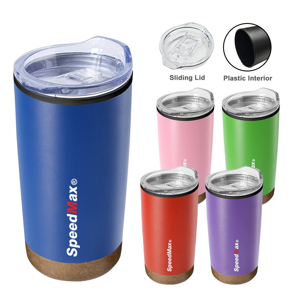 18oz.Stainless Steel Travel Tumbler W/Cork Style Base