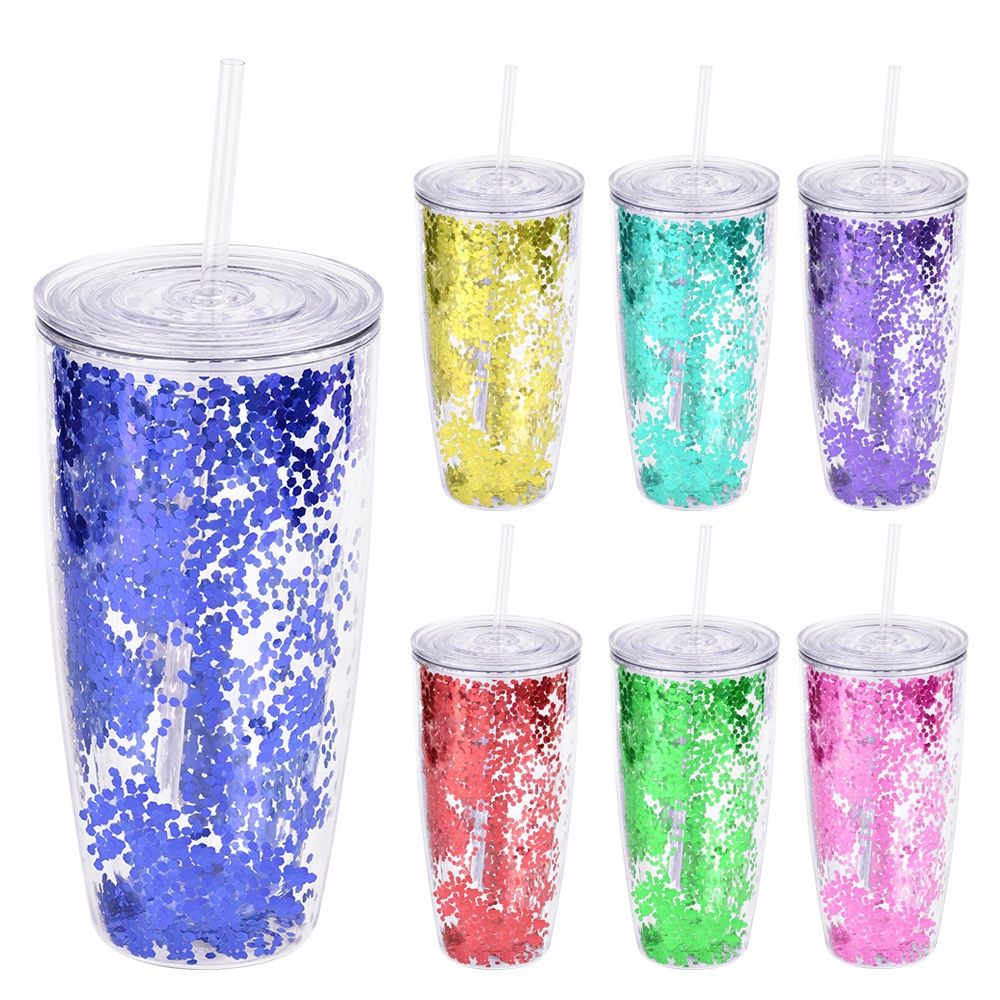 28oz.Double Wall Acrylic Tumbler With Straw
