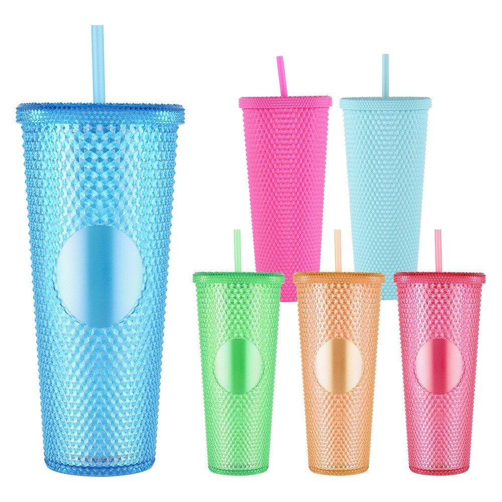 750ML Double Wall Acrylic Tumbler With Straw