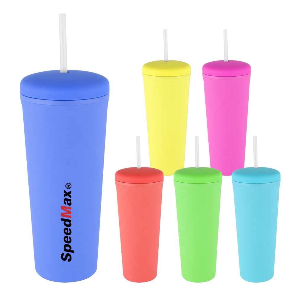 600ML Double Wall Plastic Tumbler