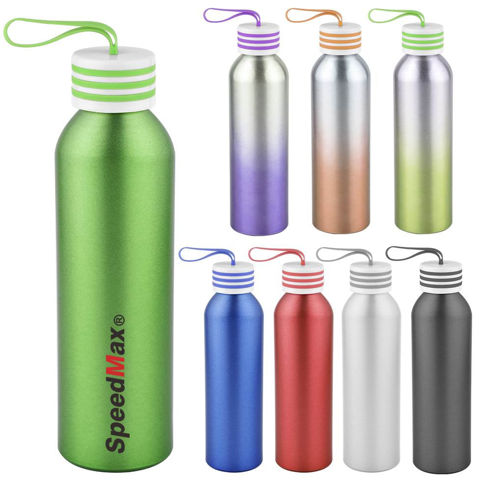 600ML Aluminum Water Bottle With Silicone Strap