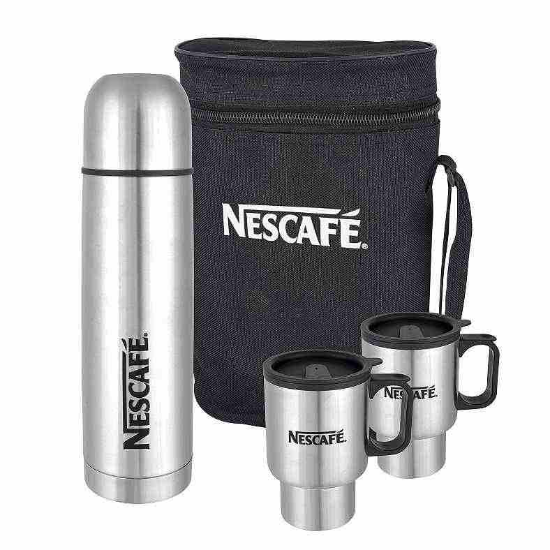 3-PC Travel Flask And Mug Set